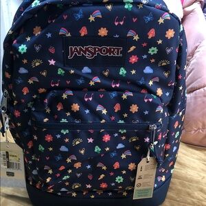 Jansport Kids' Navy Backpack with Colorful Icons